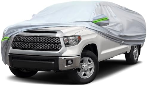 AUQDD 6-Layers Premium Truck Car Cover Waterproof All Weather Weatherproof UV Sun Protection Snow Dust Storm Resistant Outdoor Exterior Custom Form-Fit Full Padded Car Cover with Straps 230"-260" K15 by AUQDDAutoPartsWholesale