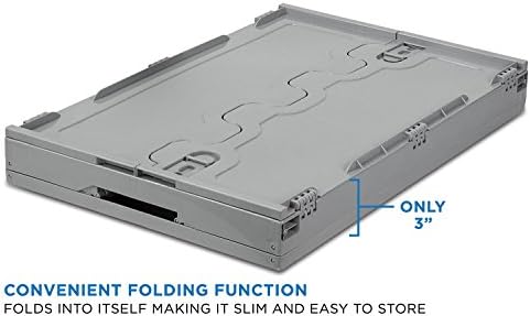 Mount-It! Collapsible Plastic Storage Crate, 65L, 1-Pack - Image 6