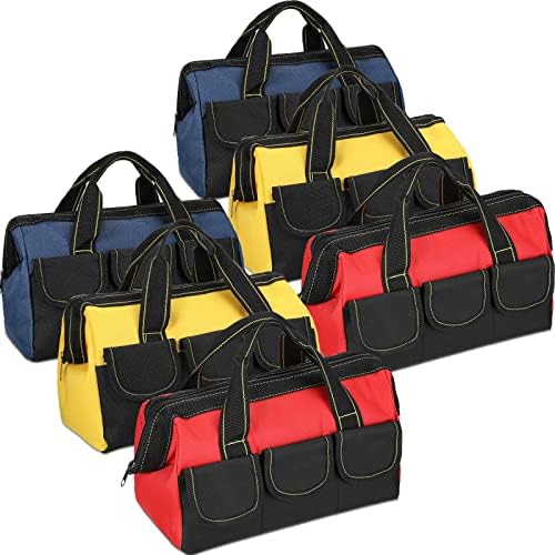 Silkfly 6 Pcs Tool Bag Zipper Waterproof Bottom,13 Inch,Blue Red Yellow by Silkfly