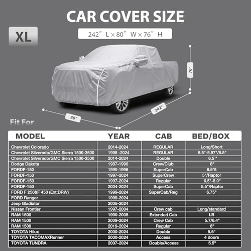 NEVERLAND Car Cover Waterproof Heavy Duty Full Car Cover - Image 5