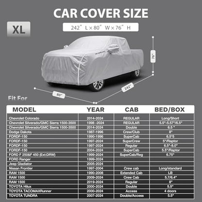 NEVERLAND Car Cover Waterproof Heavy Duty Full Car Cover - Image 5