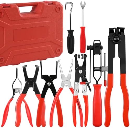 TOOLEAGUE 9Pcs Fuel Line Disconnect Pliers Set with Storage Case by TOOLEAGUE