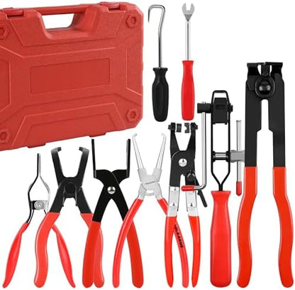 TOOLEAGUE 9Pcs Fuel Line Disconnect Pliers Set with Storage Case by TOOLEAGUE