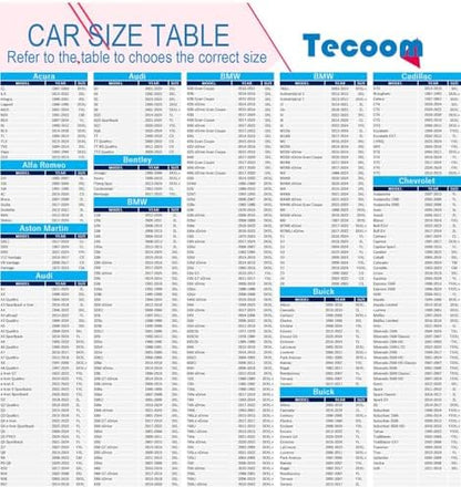 Tecoom Hard Shell Car Cover Waterproof UV-Proof Windproof for All Weather Indoor Outdoor Without Door Zipper & Mirror Pockets Fit 173-182 Inches Length Coupe/Convertible/Sport Car - Image 6