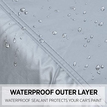 Motor Trend OV-642 TrueShield Waterproof SUV & Van Cover - Heavy Duty Outdoor Fleece-Lined Sonic Coating - Ultimate 6 Layer Protection - Cover Lock Included (XL - max Length 210") - Image 5