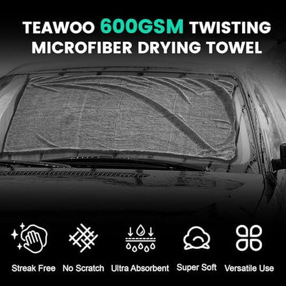 3 Pack Bulk Microfiber Towels for Cars, Microfiber Drying Towel, 35" x 24" - Image 6