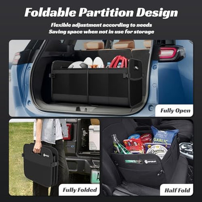 Sposuit Trunk Organizer for Car - 70L Collapsible Sturdy Car Storage, Black - Image 4