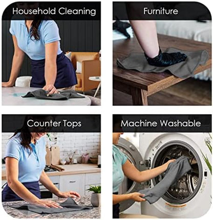 Avalon Towels Microfiber Cleaning Cloths (Value Pack of 36) - Size 16 x 16 Inches, Highly Absorbent Cleaning Rags, Lint Free, Reusable and Washable, Microfiber Towels for Cars - Image 3