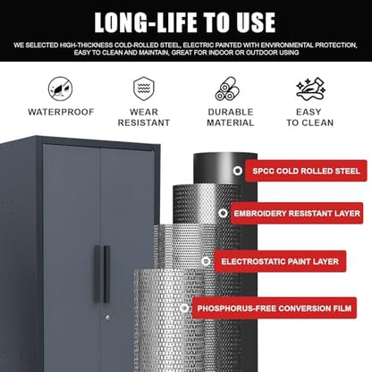 16PCS Garage Storage Cabinet System - Image 5