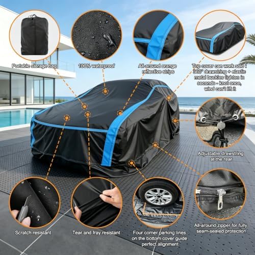 2-in-1 Pickup Truck Cover - Quick Half Cover or Full Bottom-Seal Enclosure, Waterproof Multi-Layer Heavy-Duty Protection, Fits 229-242 in Trucks: F-150, Tundra, Ram 1500 - Image 6