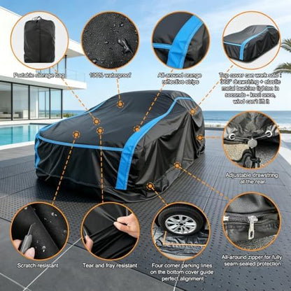 2-in-1 Pickup Truck Cover - Quick Half Cover or Full Bottom-Seal Enclosure, Waterproof Multi-Layer Heavy-Duty Protection, Fits 229-242 in Trucks: F-150, Tundra, Ram 1500 - Image 6