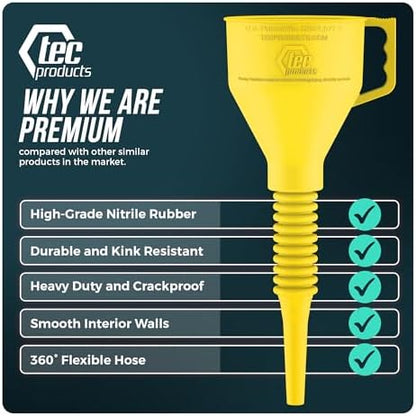 TEC Products FlexAll Long Flexible Oil Change Funnels for Automotive Use - Image 3