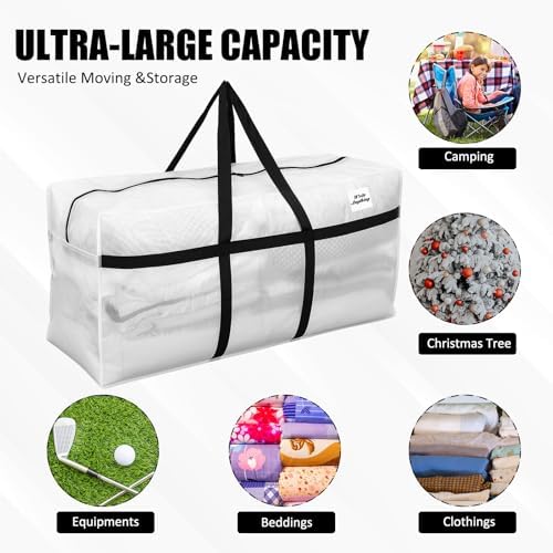 Windyun 4 Pack 69 Gallon Extra Large Moving Bags XXL Heavy Duty Storage Bag - Image 4