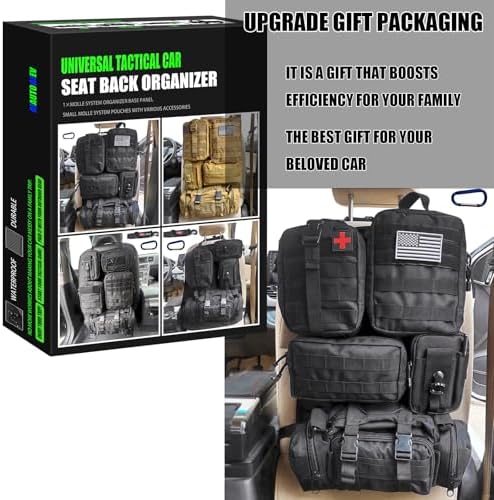 7 PACK Tactical Seat back organizer Truck organizer With 6 Detachable Pouches Universal For Car Truck Ford Jeep Military-Grade Heavier Panels With Multi-functional Packs (7-PACK-Upgrade) - Image 6