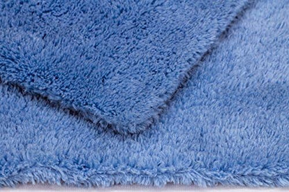 Autofiber Korean Plush Premium Edgeless Microfiber Detailing Towels - Pack of 4, Blue (16 inch x 16 inch) - Image 4