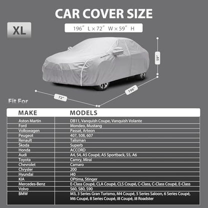 NEVERLAND Car Cover Waterproof Heavy Duty Full Car Cover - Image 5
