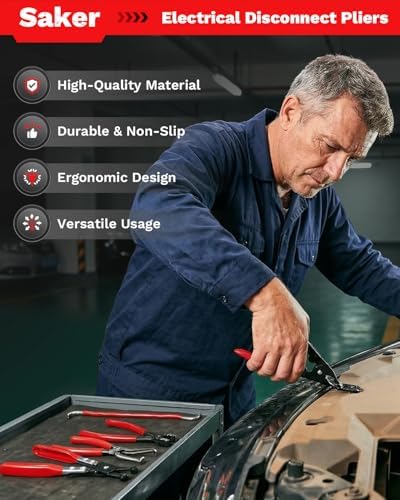 Saker Electrical Disconnect Pliers & Connector Removal Tool Set 5PCS - Image 2