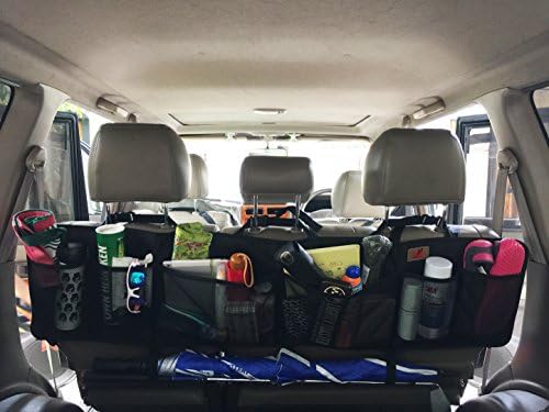 P&F HIGH QUALITY PRODUCTS SUV Trunk Organizer by P&F, Extra Large Collapsible Cargo Net Backseat Storage with Umbrella Holder Hanging for Compact Crossovers to Mid-size SUVs, CRV (black w/h - XL) - Image 6
