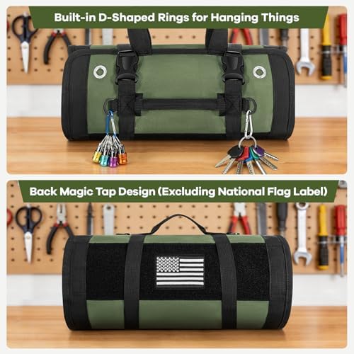 ANILD 13 Inch Regular Long Tool Bag Roll Up, Roll Up Tool Bag Organizer - Image 5