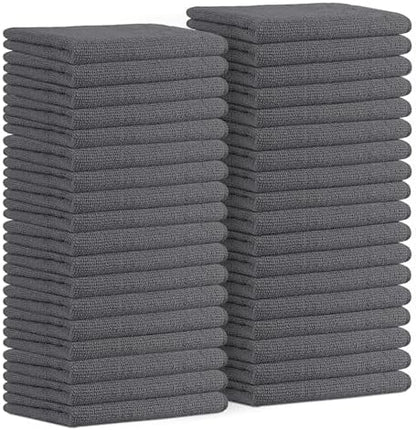 Avalon Towels Microfiber Cleaning Cloths (Value Pack of 36) - Size 16 x 16 Inches, Highly Absorbent Cleaning Rags, Lint Free, Reusable and Washable, Microfiber Towels for Cars by AvalonTowels