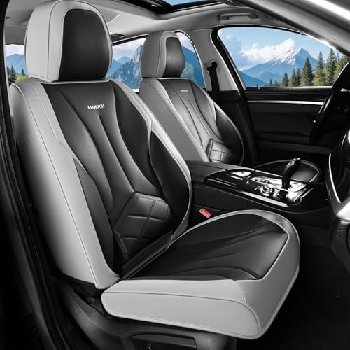 FLORICH Front Car Seat Covers, Leather Seat Covers for Cars, Waterproof Car Seat Protectors 2 Pack, Front Seat Covers for Cars, Automotive Seat Covers Protector Fit for Most Sedans SUV Pick-up Truck by FLORICH