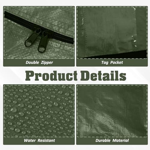 Windyun 4 Pcs 177 Gallon Extra Large Moving Bags XXL Heavy Duty Storage Bag - Image 3