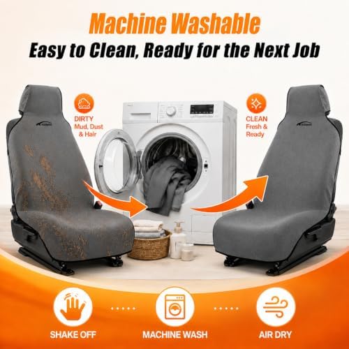 Seat Covers for Trucks, Waterproof Towel Seat Protectors, 2 Pack - Image 2