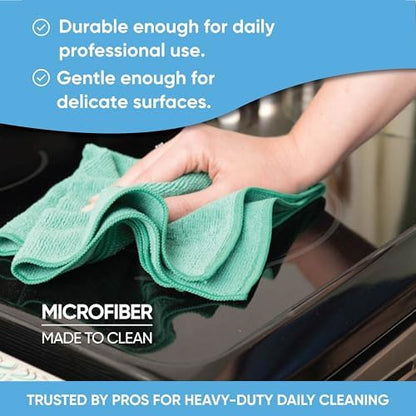 Microfiber Wholesale 12" x 12" Cleaning Cloths (50 Pack) Reusable Towels, Wash Rags, Dust Cloth, All-Purpose: Kitchen, Dish, Cars, Shop, Glass (Black) - Image 5