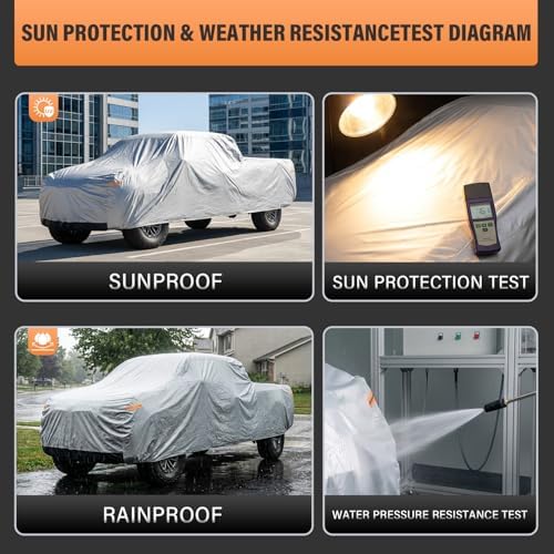 Kayme Truck Cover Waterproof All Weather See Vehicle Size Chart, Size T3 - Image 3