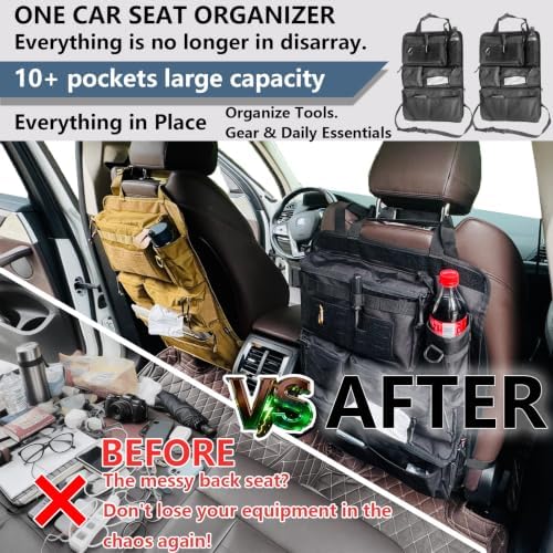2 Set All in One Car Seat Back Organizer Fit Most Cars SUV Trucks Jeeps - Image 5