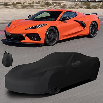 Indoor Car Cover for Corvette Velvet Stretch Full Cover Protection for Automobiles for Dust-Proof, Underground Garage, Car Show,Fits Car up to 189 inches - Image 2