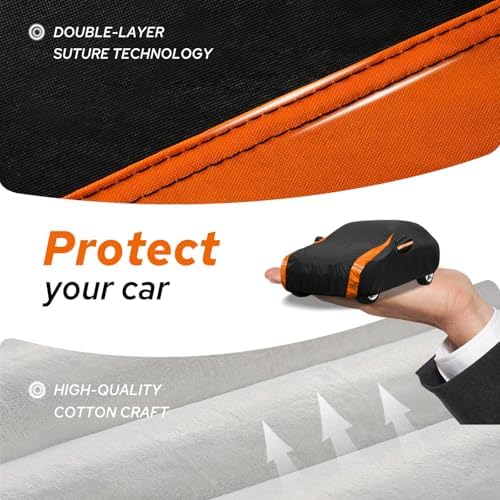 10-Layer Car Cover for Sedan 196"-208" L, Size A6 (See Size Chart) - Image 2