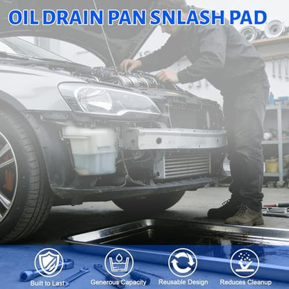 Luyizyo 2PCS Stainless Steel Oil Drip Pan for Under Car 35.4 x 23.6 x 1.9 - Image 4