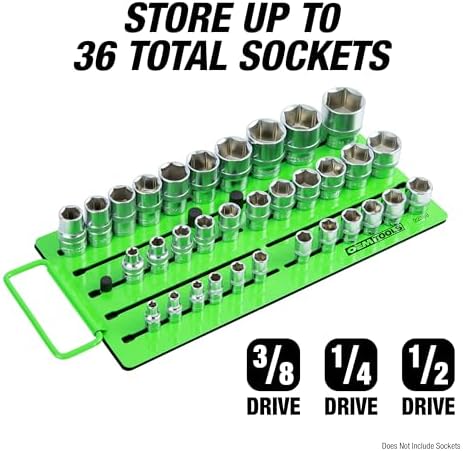 OEMTOOLS 22389 Pro Magnetic Socket Tray with Customizable Ratchet Organizer - Image 2