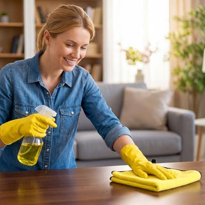 Tallew 80 Pcs Microfiber Towels:16"x16" Microfiber Drying Towels Bulk Micro Fiber Car Cleaning Cloth for Cars Drying Washing Polishing Office Windows Cleaning Household Supplies (Gray,Yellow) - Image 4