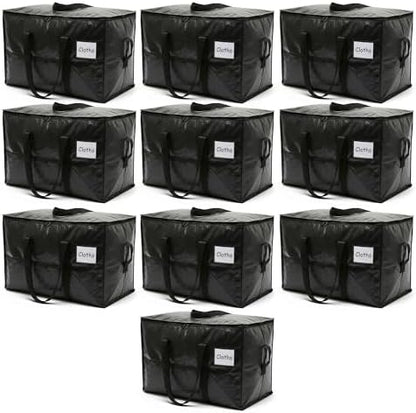 HOLDN’ STORAGE 10 Pack Large Moving Bags, 45-Gal Heavy-Duty Storage Totes by HOLDN%E2%80%99STORAGE