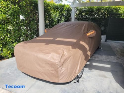 Tecoom Thick Shell Car Cover Super Breathable-Waterproof Windproof Snow Sun Rain UV Protective Outdoor All Weather Fit 170-190 Inches Length Sedan - Image 6