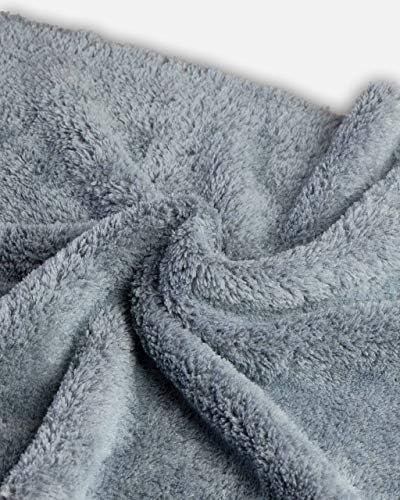 Adam's Borderless Grey Microfiber Towel (2pk) - Premium Ultra Soft Car Detailng Towel Cloths, 480gsm - Safe for Car Wash, Home Cleaning & Pet Drying Cloths (16 Inch x 16 Inch) - Image 2