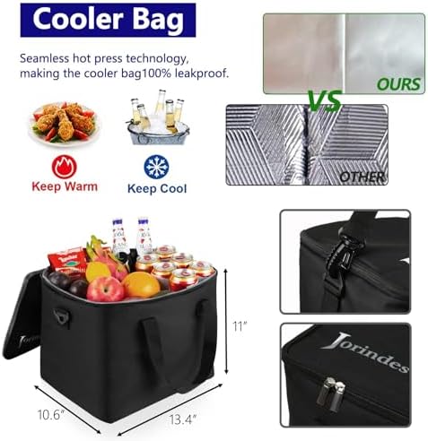 Collapsible Trunk Organizer and Storage for Car with Leak proof Cooler Bag - Image 3