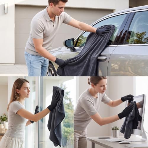 REDKISS Large Microfiber Car Drying Towels, 63"× 24", Lint Free - Image 2