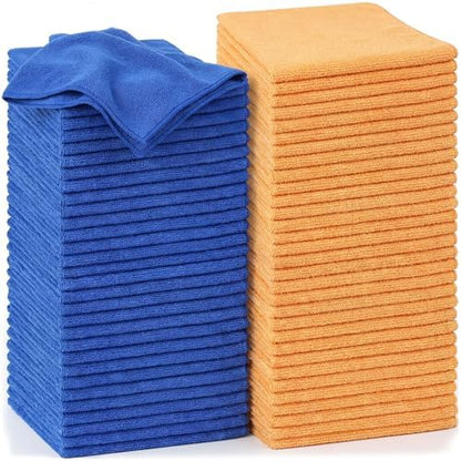 Nuenen Car Microfiber Clean Cloths, Yellow,Blue, 16 x 16 Inch, 60 Pcs by Nuenen