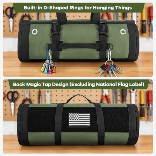 ANILD 18.5 Inch Extra Long Tool Bag Roll Up, Roll Up Tool Bag Organizer - Image 5