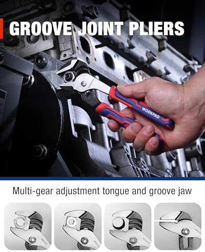 WORKPRO Pliers & Wrench Set, 12-Piece Pliers Tool Set with Organizer - Image 5