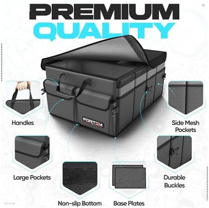 FORTEM Trunk Organizer - Foldable Car Organizer & Storage for SUVs & Trucks - Image 2