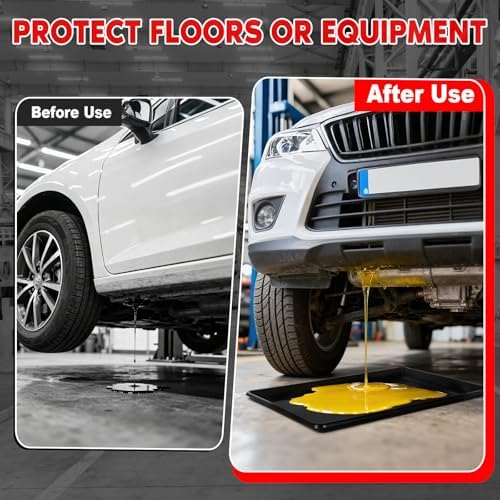 3Pcs extra Large Oil Drip Pan, Oil Drip Tray for Under Car -35.5X24X1.5 In - Image 5