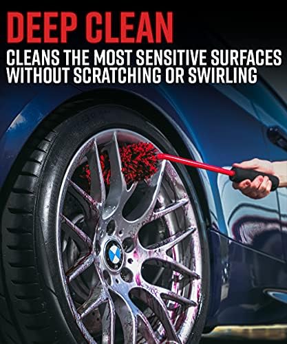 Adam's Polishes Angled Wheel Detailing Brush - Car Cleaning Wheel Brush |Use W/Wheel Cleaner, Rim Cleaner, Chrome Cleaner | Car Wash Brush Cleans Brake Dust from Barrels & Hard to Reach Areas (Small) - Image 6