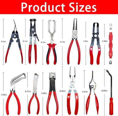 12PCS Auto Electrical Disconnect Pliers Set & Fuel Line Disconnect Tool Kit - Image 2