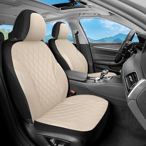 FLORICH Car Seat Covers Full Set, Leather Seat Covers for Cars, Waterproof Car Seat Protector Breathable, Universal Automotive Seat Covers, Front and Rear Car Seat Cover Fit for Most SUV Pick-up Truck - Image 2