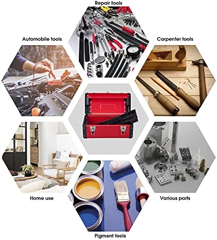 Jack Boss Metal Tool Box Steel 16" Inch Tool Organizer Box Durable Portable Tool Storage with Alum Alloy Handle Double-Lock Toolbox & Removable Tray … - Image 7