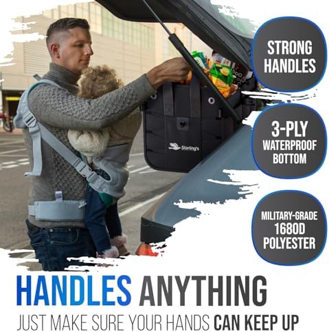 Car Trunk Organizer – Large Collapsible Storage Box with Adjustable Compartments – Heavy-Duty Cargo Organizer for SUV, Truck & Car – Non-Slip Waterproof Trunk Storage Bin for Groceries & Tools - Image 3
